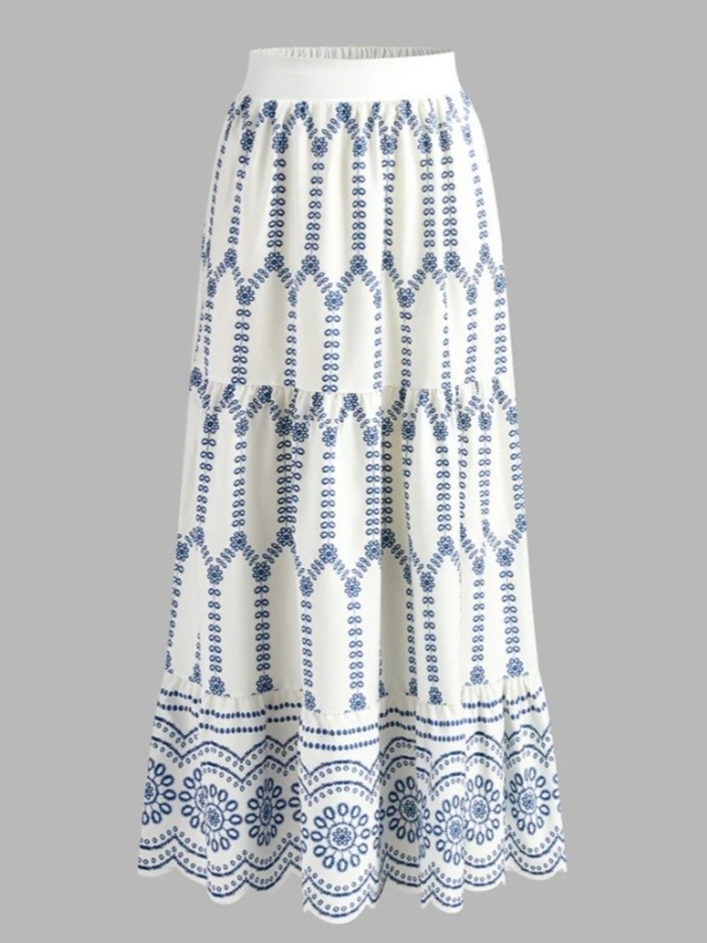 🌟SOLD🌟 NWT Commense Printed Sleeveless Tie Back Maxi Skirt Set, Large - Picture 4 of 13